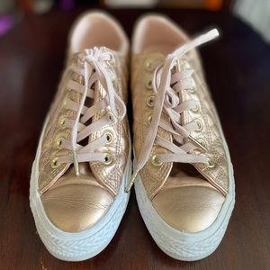 Converse Quilted Rose Gold Size 7